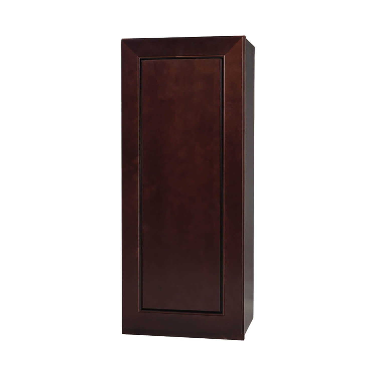 Dark brown cabinet on a white background