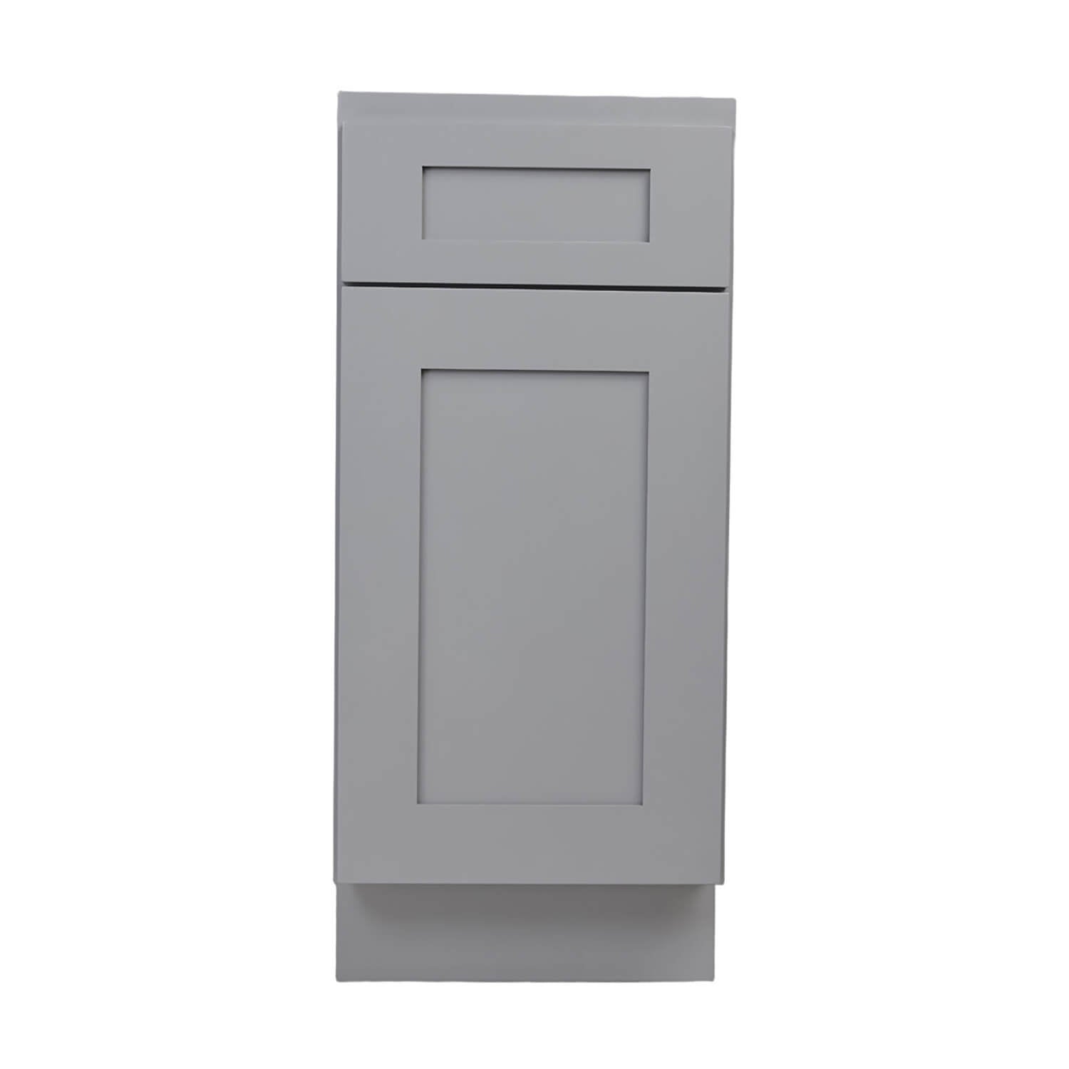 Gray cabinet door on a white background