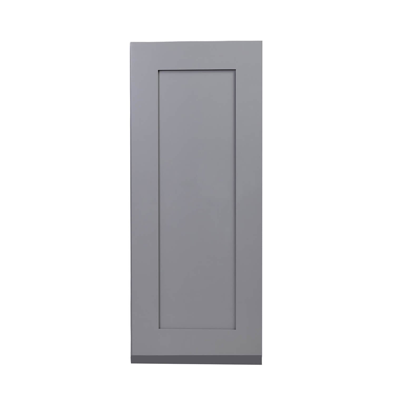 Gray cabinet door on a white background