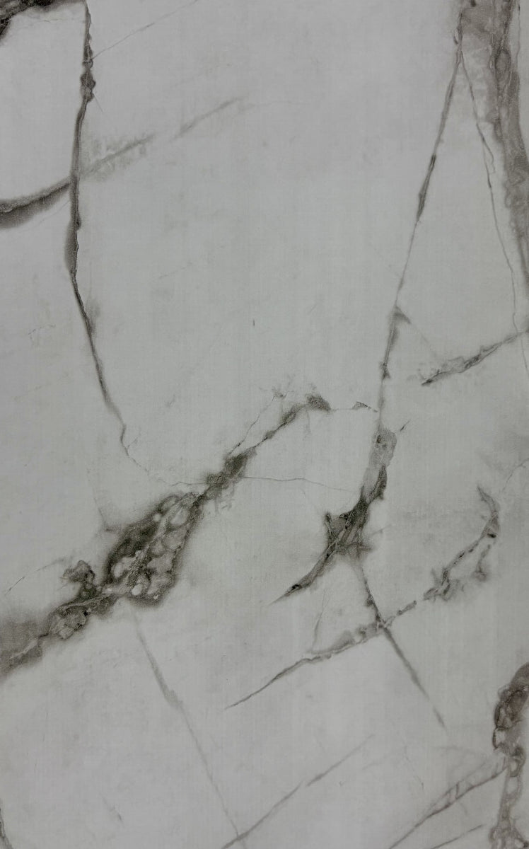 Close-up of a marble-like surface with gray and white patterns